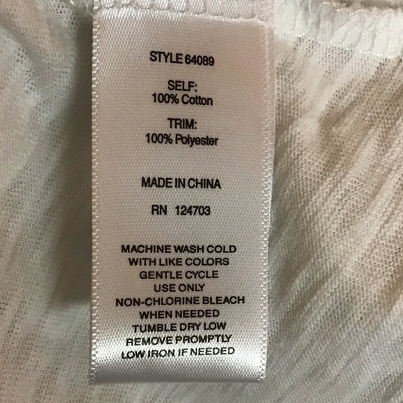 HANNAH woman's, lacey up by the neck, top, sz L .. WHITE - Picture 3 of 4